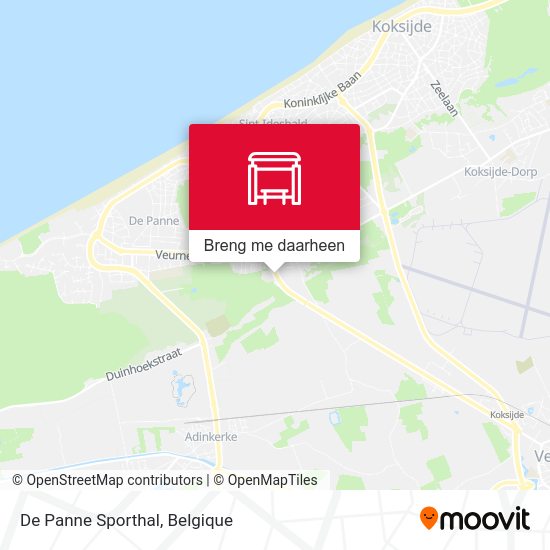 De Panne Sporthal kaart