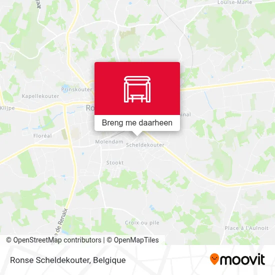 Ronse Scheldekouter kaart