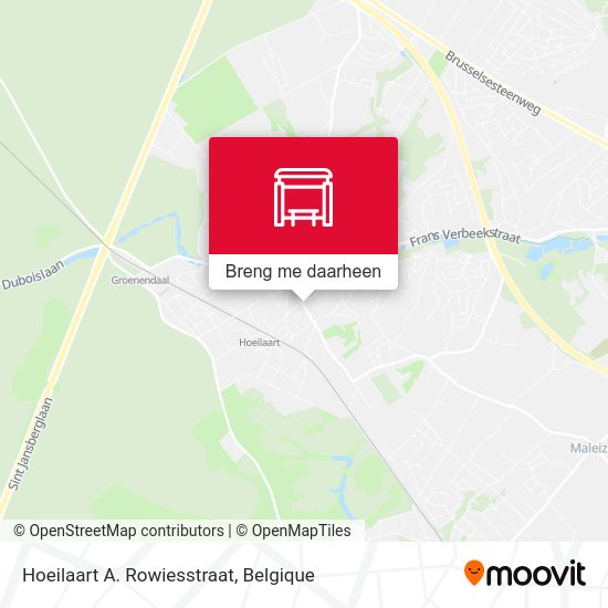 Hoeilaart A. Rowiesstraat kaart