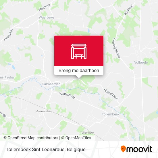 Tollembeek Sint Leonardus kaart