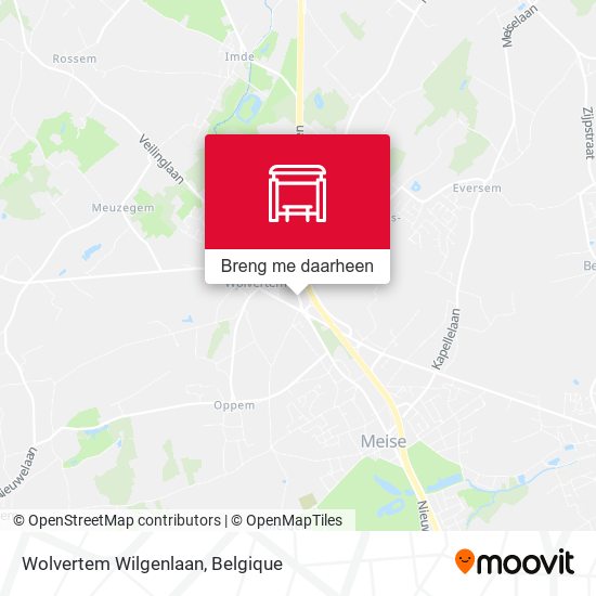 Wolvertem Wilgenlaan kaart