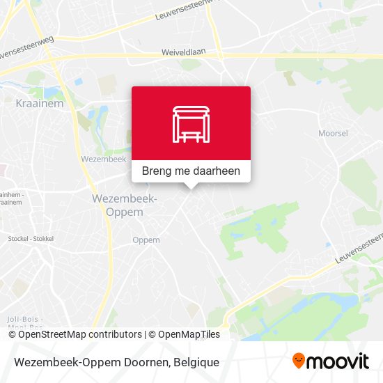 Wezembeek-Oppem Doornen kaart