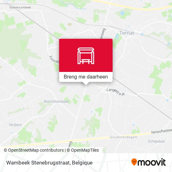 Wambeek Stenebrugstraat kaart