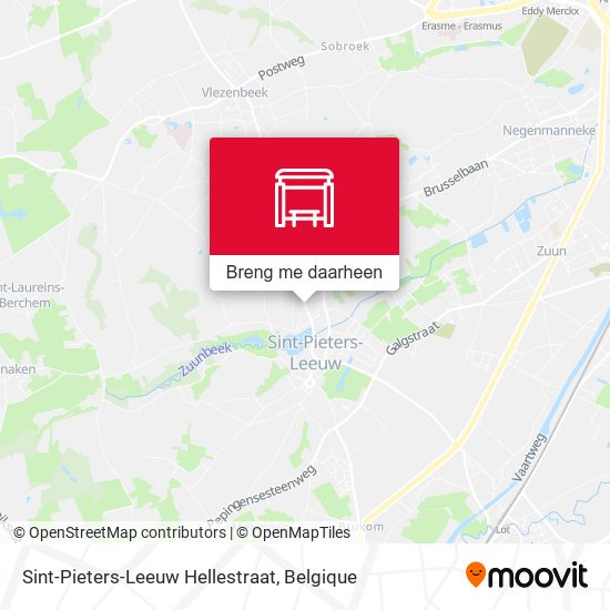Sint-Pieters-Leeuw Hellestraat kaart