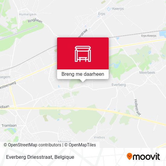 Everberg Driesstraat kaart