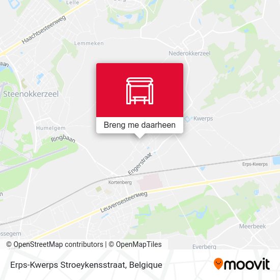 Erps-Kwerps Stroeykensstraat kaart