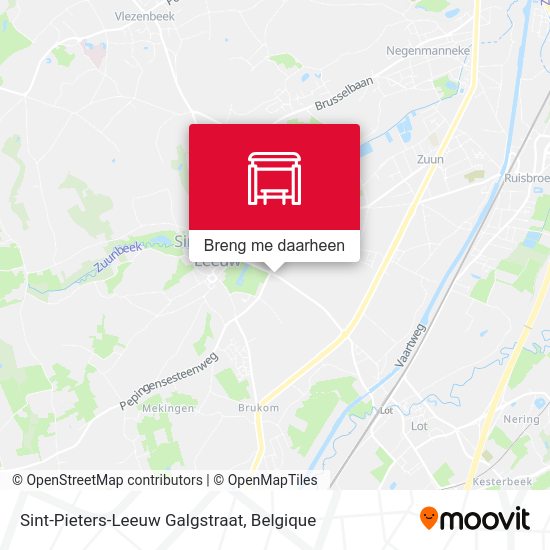 Sint-Pieters-Leeuw Galgstraat kaart