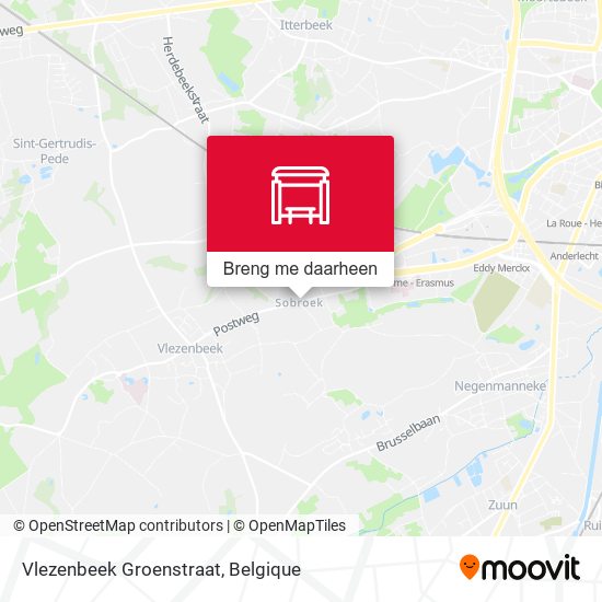 Vlezenbeek Groenstraat kaart