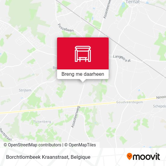 Borchtlombeek Kraanstraat kaart