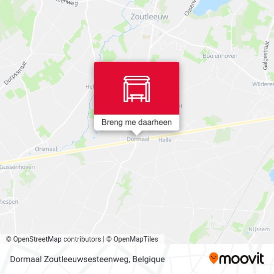 Dormaal Zoutleeuwsesteenweg kaart