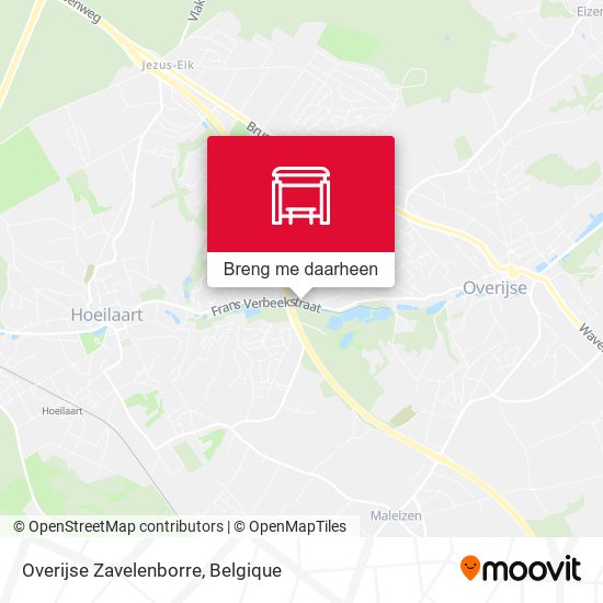 Overijse Zavelenborre kaart