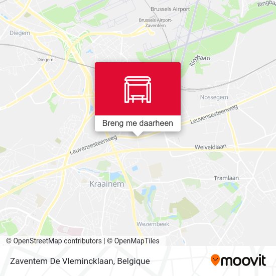 Zaventem De Vlemincklaan kaart