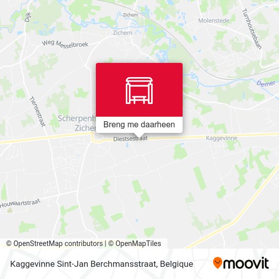 Kaggevinne Sint-Jan Berchmansstraat kaart