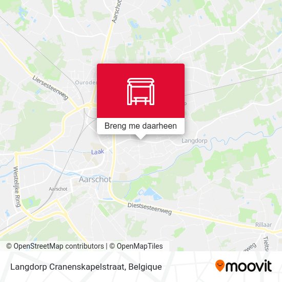 Langdorp Cranenskapelstraat kaart