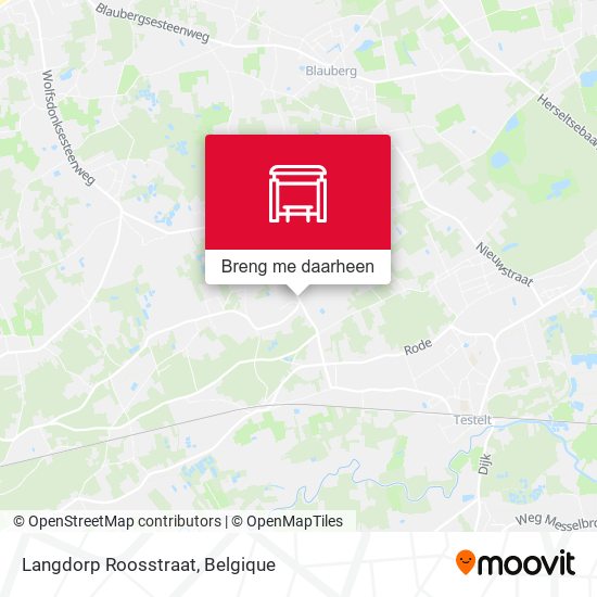 Langdorp Roosstraat kaart