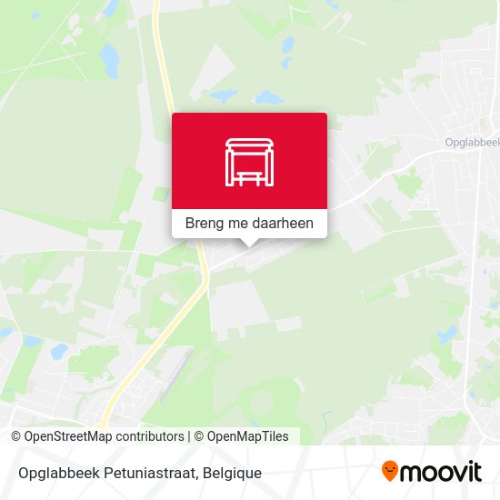 Opglabbeek Petuniastraat kaart