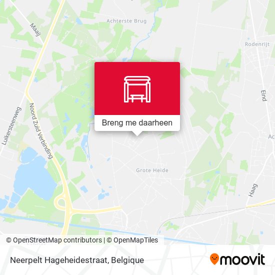 Neerpelt Hageheidestraat kaart