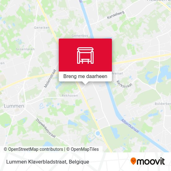 Lummen Klaverbladstraat kaart