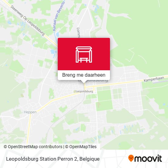 Leopoldsburg Station Perron 2 kaart