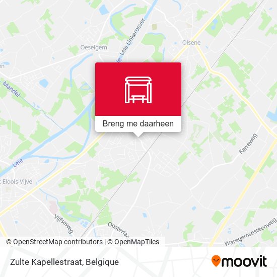 Zulte Kapellestraat kaart