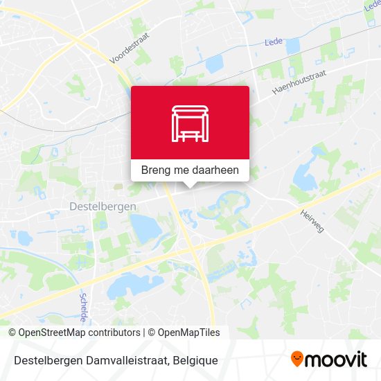 Destelbergen Damvalleistraat kaart