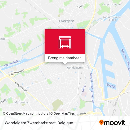 Wondelgem Zwembadstraat kaart