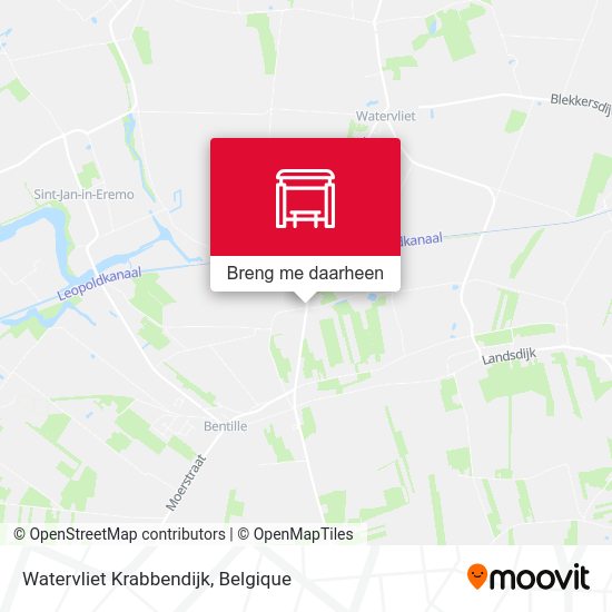 Watervliet Krabbendijk kaart