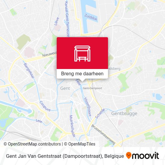 Gent Jan Van Gentstraat (Dampoortstraat) kaart