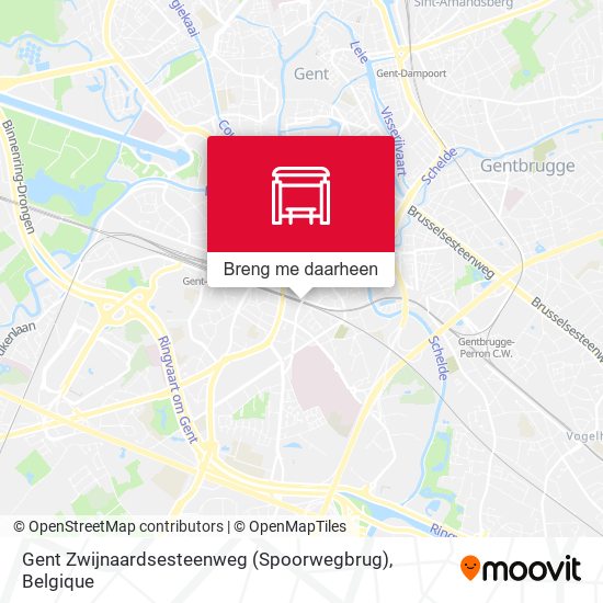 Gent Zwijnaardsesteenweg (Spoorwegbrug) kaart