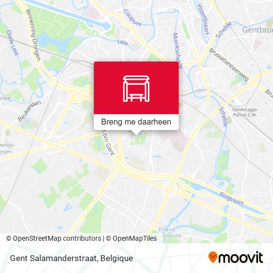 Gent Salamanderstraat kaart