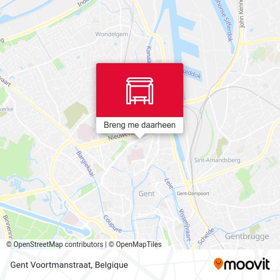 Gent Voortmanstraat kaart