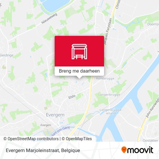 Evergem Marjoleinstraat kaart