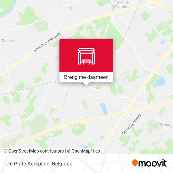 De Pinte Kerkplein kaart