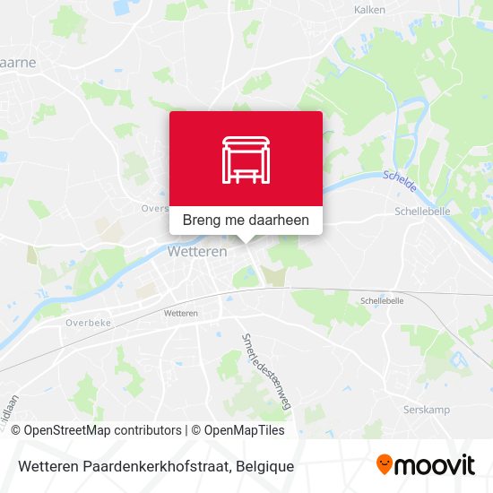 Wetteren Paardenkerkhofstraat kaart