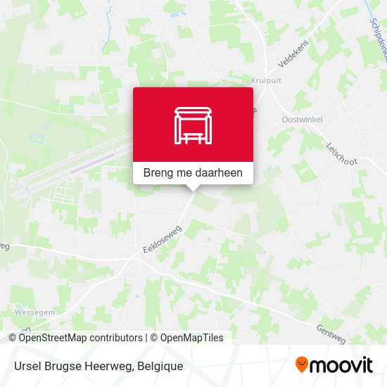 Ursel Brugse Heerweg kaart