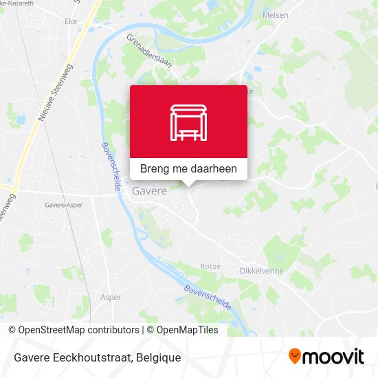 Gavere Eeckhoutstraat kaart
