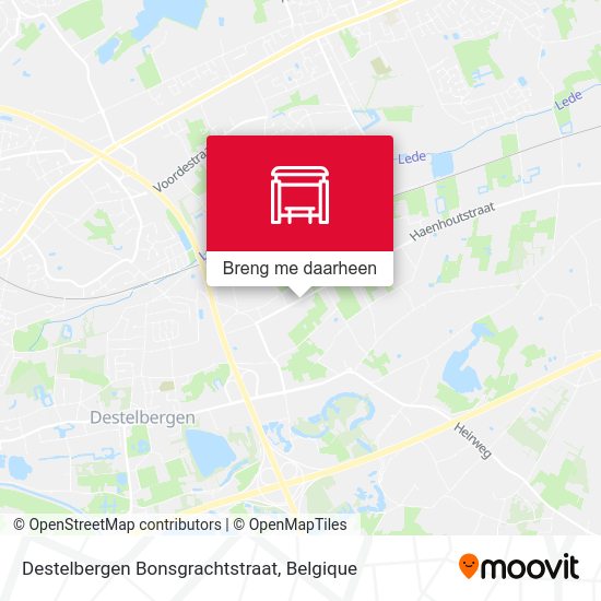 Destelbergen Bonsgrachtstraat kaart
