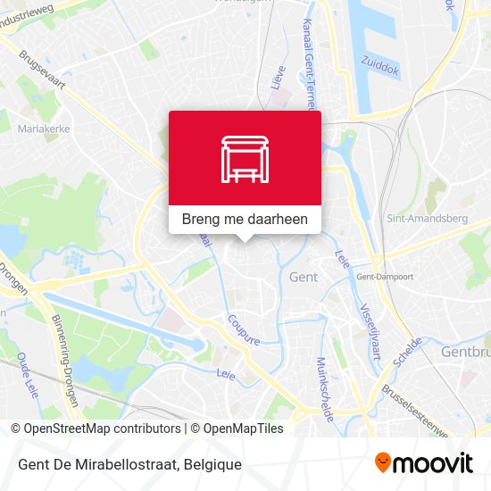 Gent De Mirabellostraat kaart