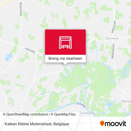 Kalken Kleine Molenstraat kaart