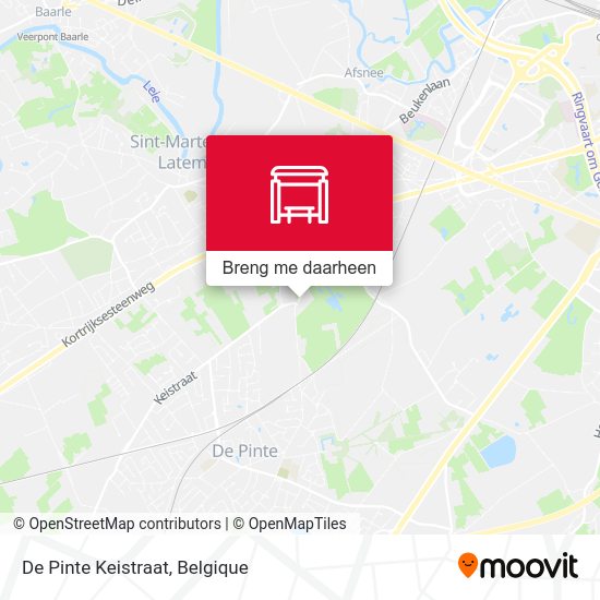 De Pinte Keistraat kaart