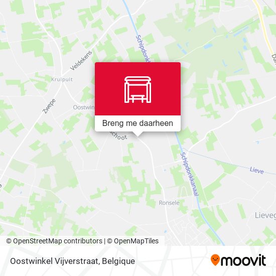 Oostwinkel Vijverstraat kaart