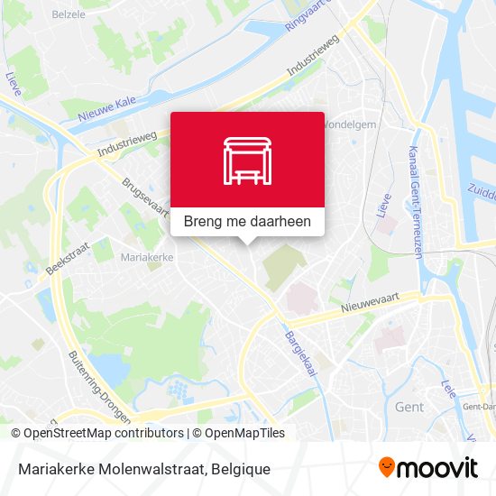 Mariakerke Molenwalstraat kaart