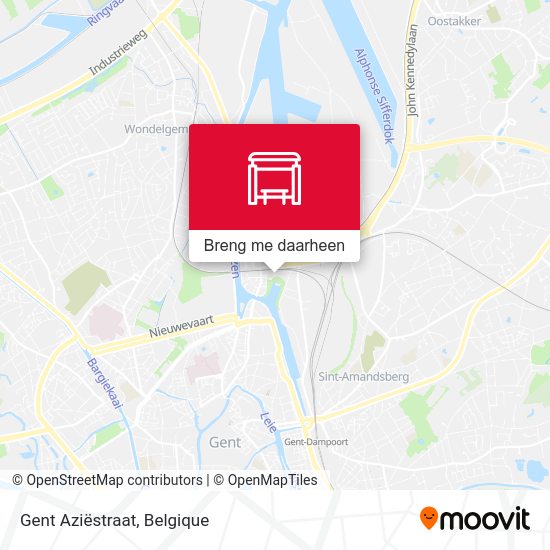 Gent Aziëstraat kaart
