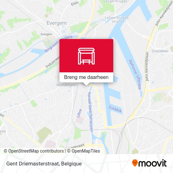 Gent Driemasterstraat kaart