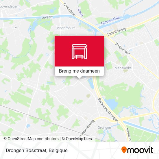 Drongen Bosstraat kaart