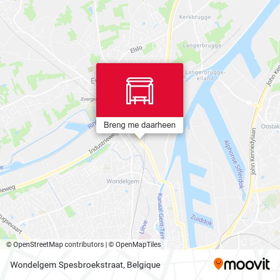 Wondelgem Spesbroekstraat kaart