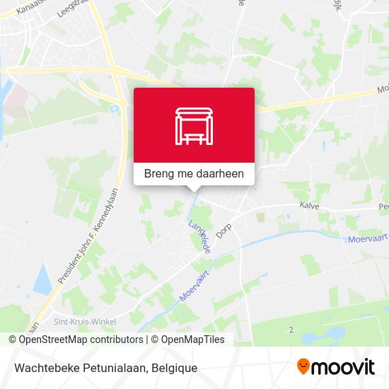 Wachtebeke Petunialaan kaart