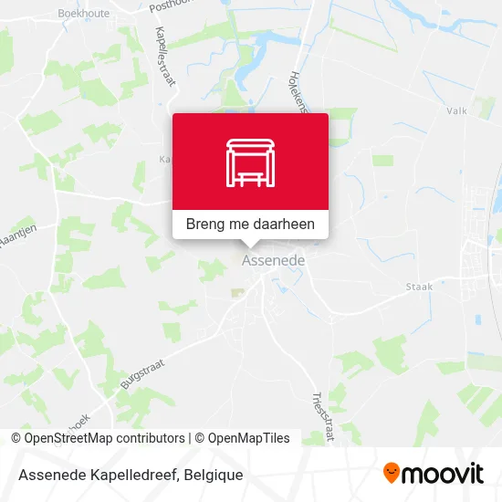 Assenede Kapelledreef kaart
