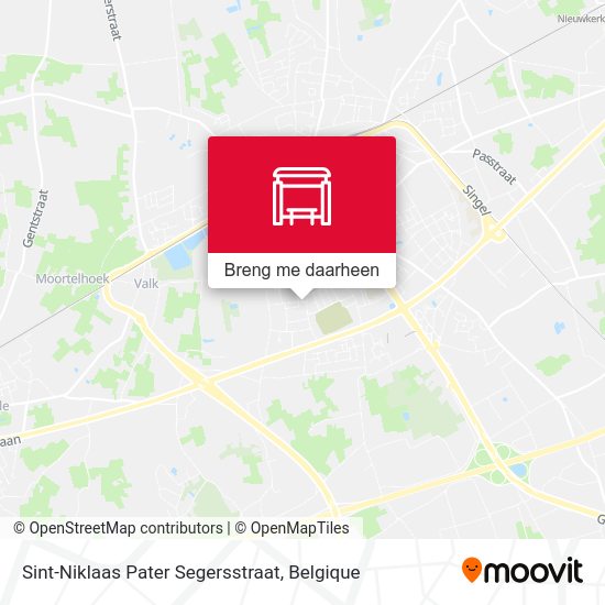 Sint-Niklaas Pater Segersstraat kaart