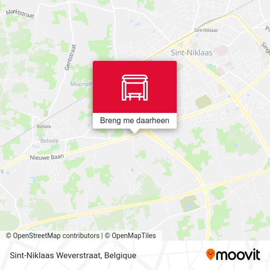 Sint-Niklaas Weverstraat kaart